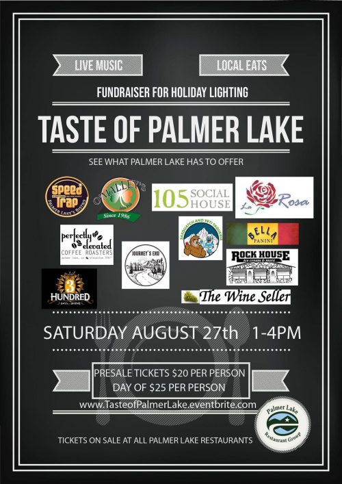 Flyer for 2022 Taste of Palmer Lake
